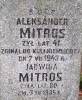 Aleksander Mitros, died 1943 and Jadwiga Mitros, died 1985